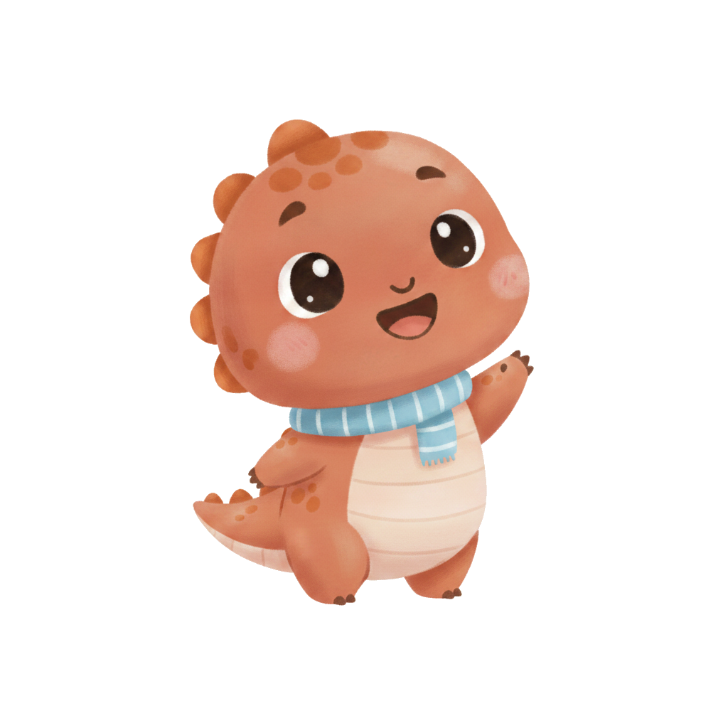 Sparky smiles and waves hello